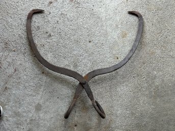 Vintage/Antique Forged Metal Ice Tongs, Circa Early-1900s #2