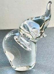 Vintage Unsigned Crystal Elephant  Figure 5' Height No Issues