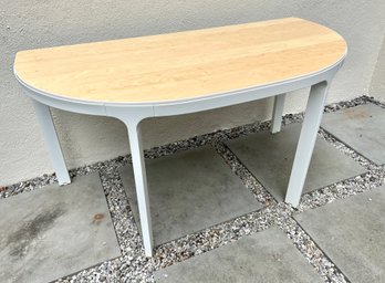 White Demilune Table