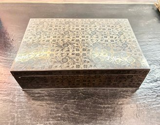 Floral Decorated Steel Box