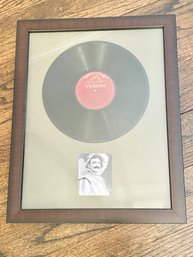 ENRICO CARUSO 'L'ADDIO A NAPOLI' S/SIDED 78rpm- VICTROLA FRAMED