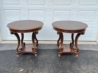 Pair Of Ethan Allen Greek Style Tables