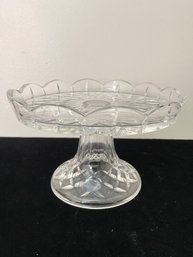 Lead Cut Crystal Cake Stand
