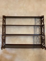 Decorative Dark Wood Hanging Shelf