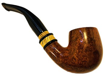 Vintage Italian Molina Smooth Bent Billiard Tobacco Pipe (81007)