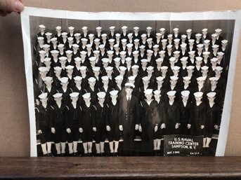 1945 US Naval Training Center Graduation Picture 13' X 11'