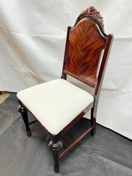 1920's Tudor Style , With High French Polish, Single Chair, Ready For The Fabric Of Your Choice