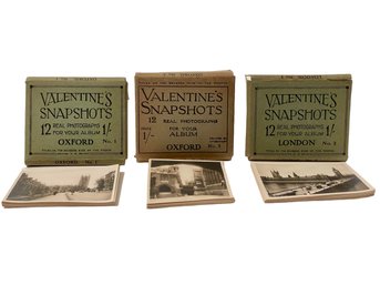 Antique Souvenir Snapshots Of London And Oxford By Valentine's  Set Of 3& Sons