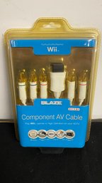 Blaze Wii Component AV Cable For HDTV NEW 6ft Cable