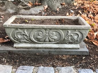 Lovely Vintage Cast Stone Rectangular Large Planter - Beautiful Classic Design - Very Nice Vintage Planter