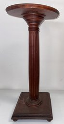 Vintage Ornate Wooden Pedestal Display Table / Plant Stand