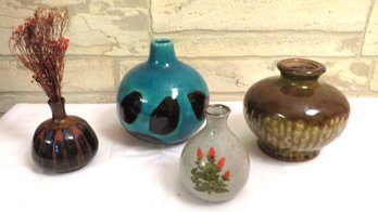 4 Mid-century Modern Ceramic & Pottery Vases