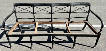 American Sheraton Black Painted Settee/Sofa Frame