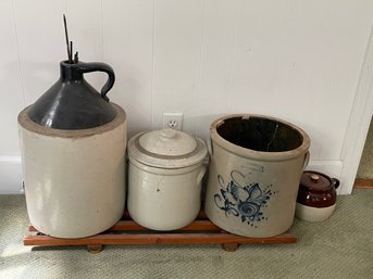 Lot Of 4 Vintage Crocks