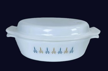 Anchor Hocking Fire King Candleglow 11' Lidded Oval Casserole Dish