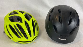Two Bike Helmets