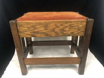 Carpeted Wooden Stool