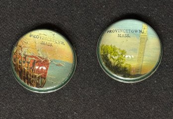 Two Paperweights With Scenes From Provincetown, MA