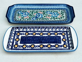 Handmade Polish Pottery Platters