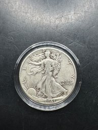 1941 Walking Liberty Silver Half Dollar