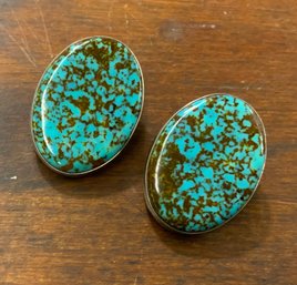 Gorgeous Navajo Morningstar Sterling Pierced Earrings