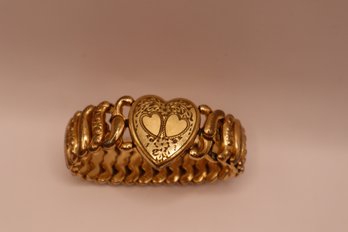 American Queen Pitman & Keeler Heart Locket Expansion Bracelet