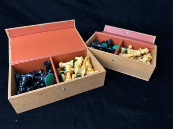 Chess Game Pieces In Two Boxes