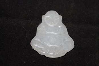 Small Carved Stone Double Sided Asian Buddha Amulet - Could Make Nice Pendant