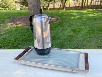 A Vintage Perk Pot And Salton Heater