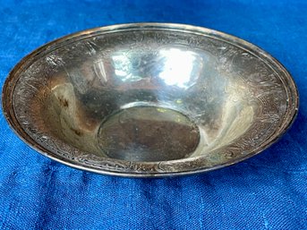 Sterling Silver Bowl With Ornate Detailing