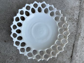 Westmoreland Lace Milk Glass Serving Dish