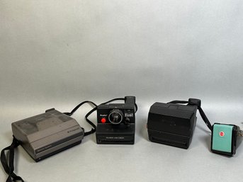 Collection Of Vintage Polaroid Cameras & Illuminator