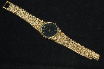 Gruen High Roller Gold Nugget Style Mens Quartz Watch - Not Running Needs Battery - Not Real Gold