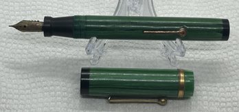 Vintage Oversized 1930s PARK ROW Fountain Pen With Solid 14K Gold Nib