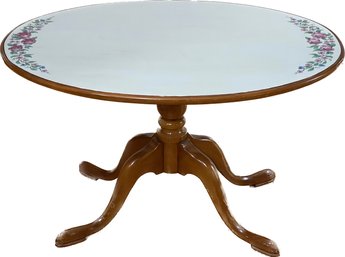 Whitney Heirloom Maple Oval Accent Table With Painted Top