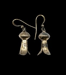 Vintage Sterling Silver Etched Earrings