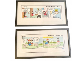 ERNIE (ERNEST PAUL) BUSHMILLER (1905-1982) Pair Of Nancy Daily Comic Strips, 1946. (A)