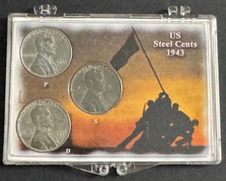 Wartime Steel Cents 1943, 1934-D, 1943-S