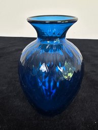 Vintage Blue Swirl Pattern Vase