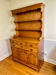A Beautiful Vintage Solid Maple Hutch