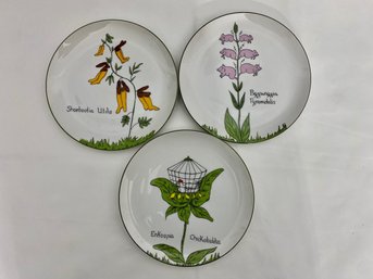 Scully & Scully Whimsical Botanical Plates (3)