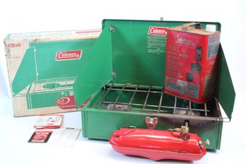 Vintage Coleman Model 425E499 Camping Stove In Original Box With Coleman Full