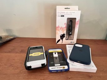 3 Phone Cases & USB Car Charger - T1