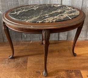 Black Marble Top Oval Table