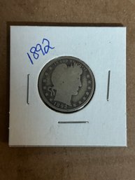 Beautiful 1892 Barber Quarter, Silver Coin