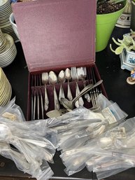 Extensive Collection Of Vintage Silver Plate Flatware