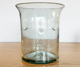 A Modern Hand Blown Glass Ice Bucket
