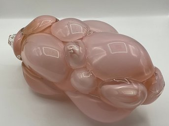 Unique Pink Bubble Glass Unique Sculpture (Possible Lighting Fixture?)