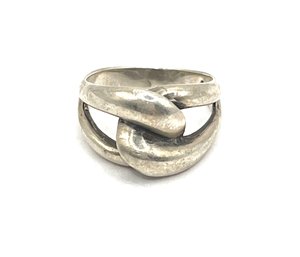 Vintage Sterling Silver Knotted Ring, Size 6