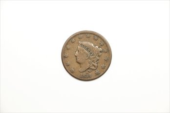 1834 Large Cent Penny Coin